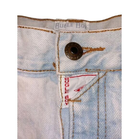 Vintage 80s Bugle Boy Tapered Leg Light Wash Mom Jeans 27 X 30 U - Picture 4 of 13